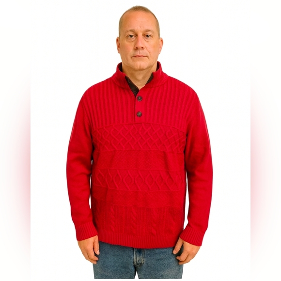 Chaps Other - Chap's Cableknit Red Mens sweater. Size XXL